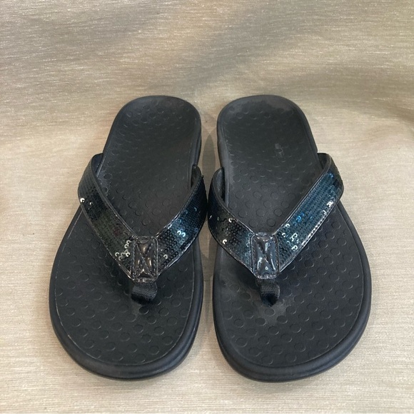 VIONIC  Sz 10 Tide II Slip On Sequin Biomechanical Comfort Footbed Sandals - Picture 2 of 8